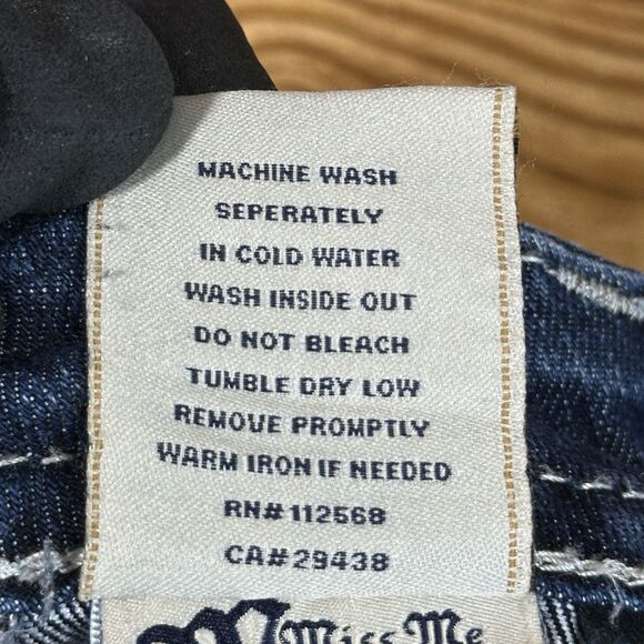 Miss Me Jeans Women’s 27 Blue Skinny JP46565 Sequence Embroidered Flap Pockets - Picture 15 of 16
